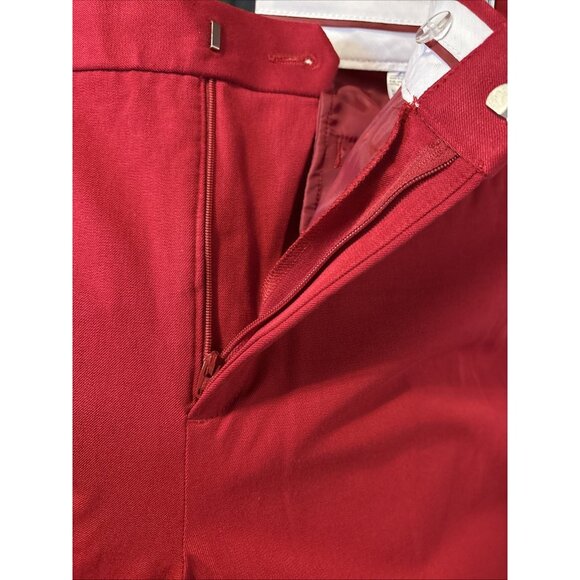 Banana Republic Women's Red Sloan Curvy Fit Flat Front Dress Pants Size 16 - Picture 5 of 6